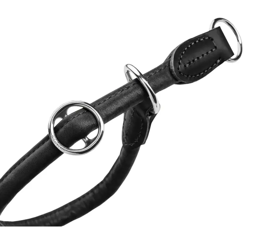 Retrieverhalsband Round & Soft Canadian Up Zwart