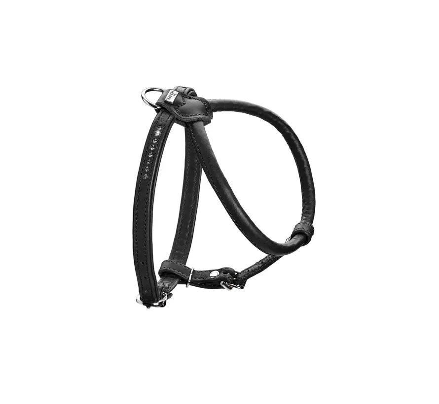 Dog Harness Round & Soft Canadian Up Black