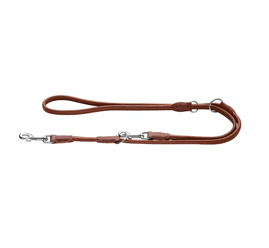 Adjustable Dog Leash Round & Soft Canadian Up Cognac