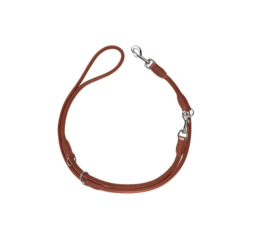 Adjustable Dog Leash Round & Soft Canadian Up Cognac