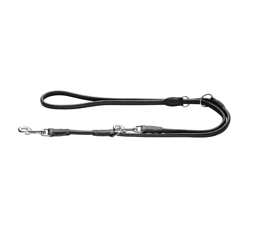 Adjustable Dog Leash Round & Soft Canadian Up Black