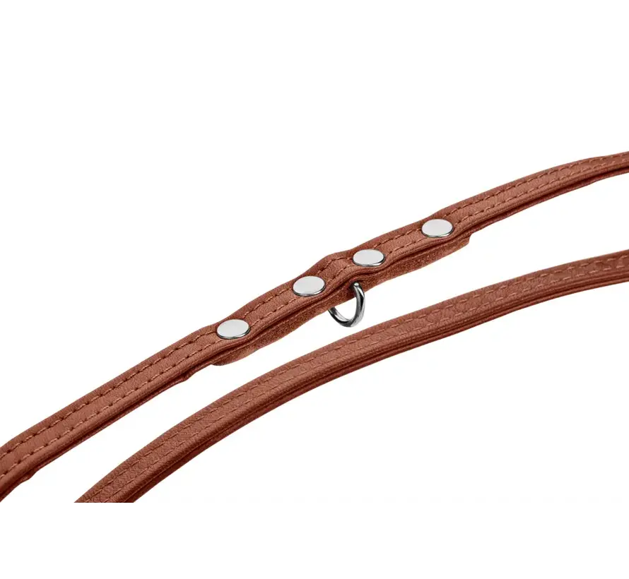 Platte Verstelbare Hondenriem Round & Soft Canadian Up Cognac