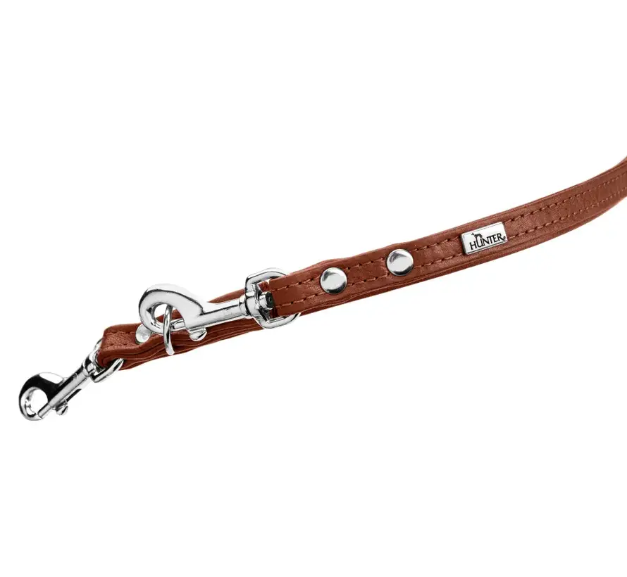 Platte Verstelbare Hondenriem Round & Soft Canadian Up Cognac