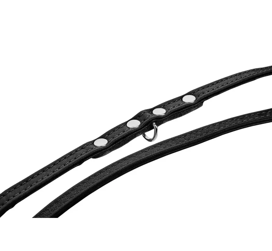 Flat Adjustable Dog Leash Round & Soft Canadian Up Black