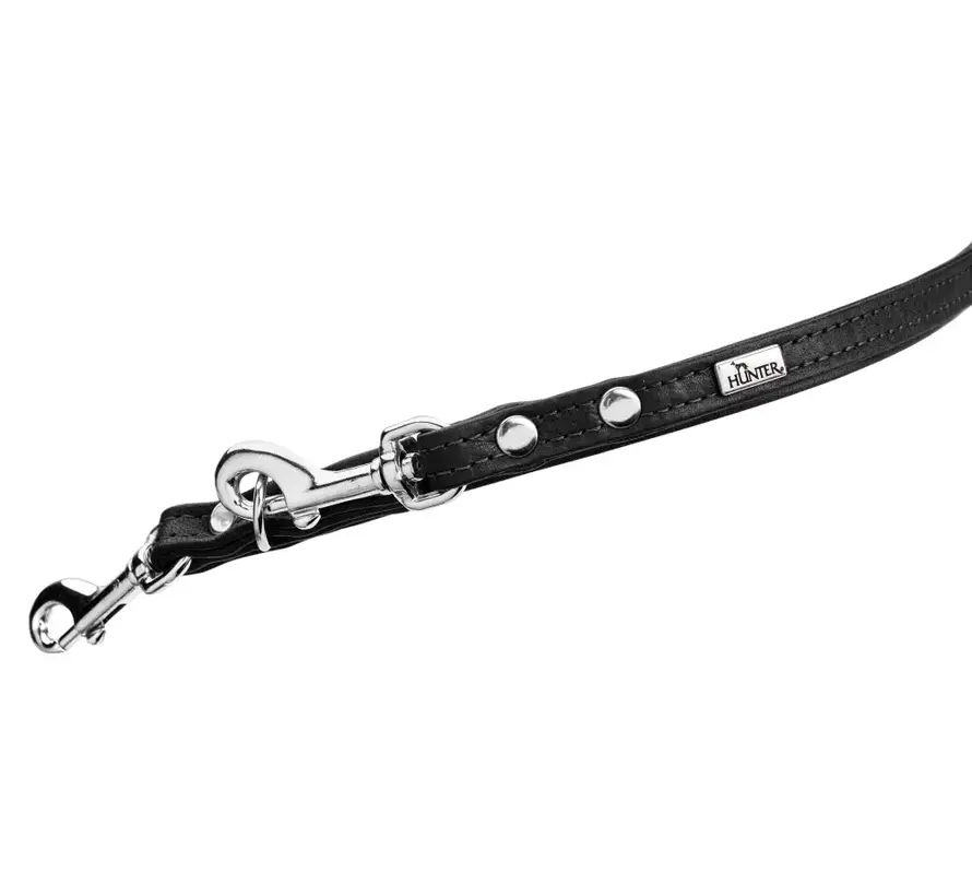 Flat Adjustable Dog Leash Round & Soft Canadian Up Black