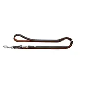 Hunter Platte Verstelbare Hondenriem Round & Soft Canadian Up Zwart / Cognac