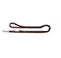 Flat Adjustable Dog Leash Round & Soft Canadian Up Black / Cognac