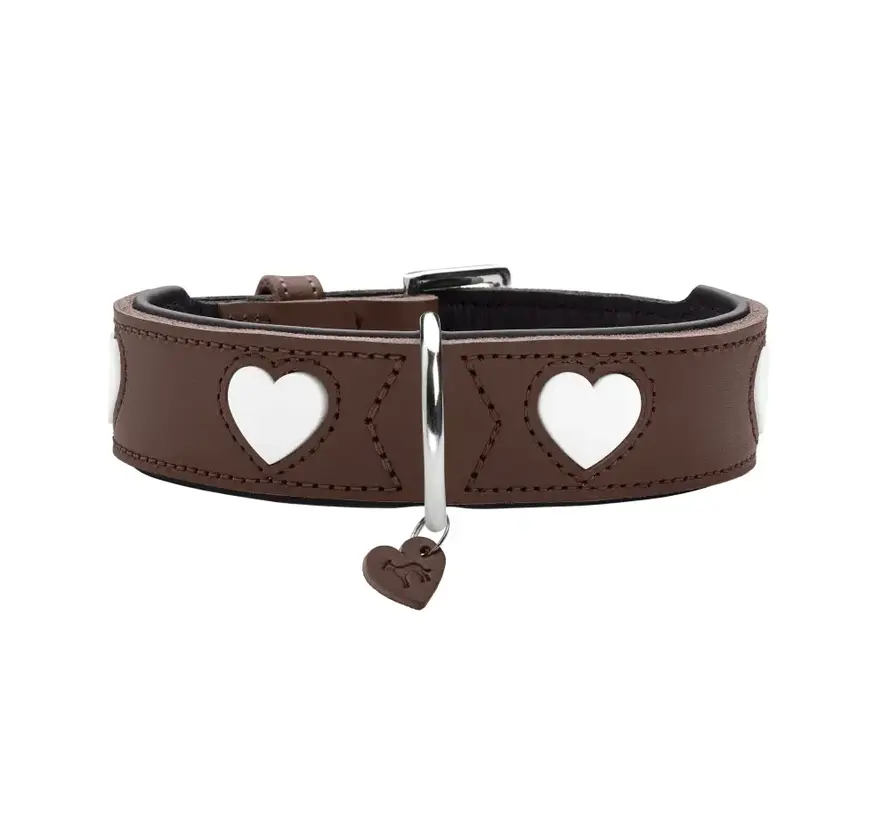Dog Collar Love Brown