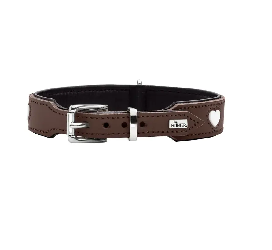 Dog Collar Love Brown