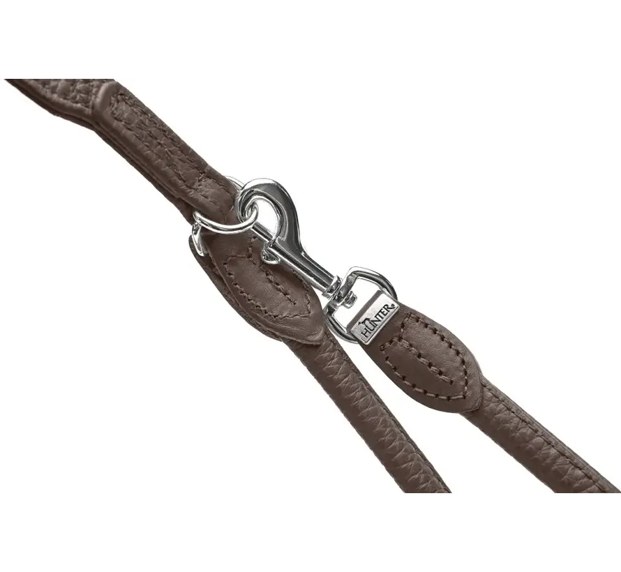 Adjustable Dog Leash Round & Soft Love Brown