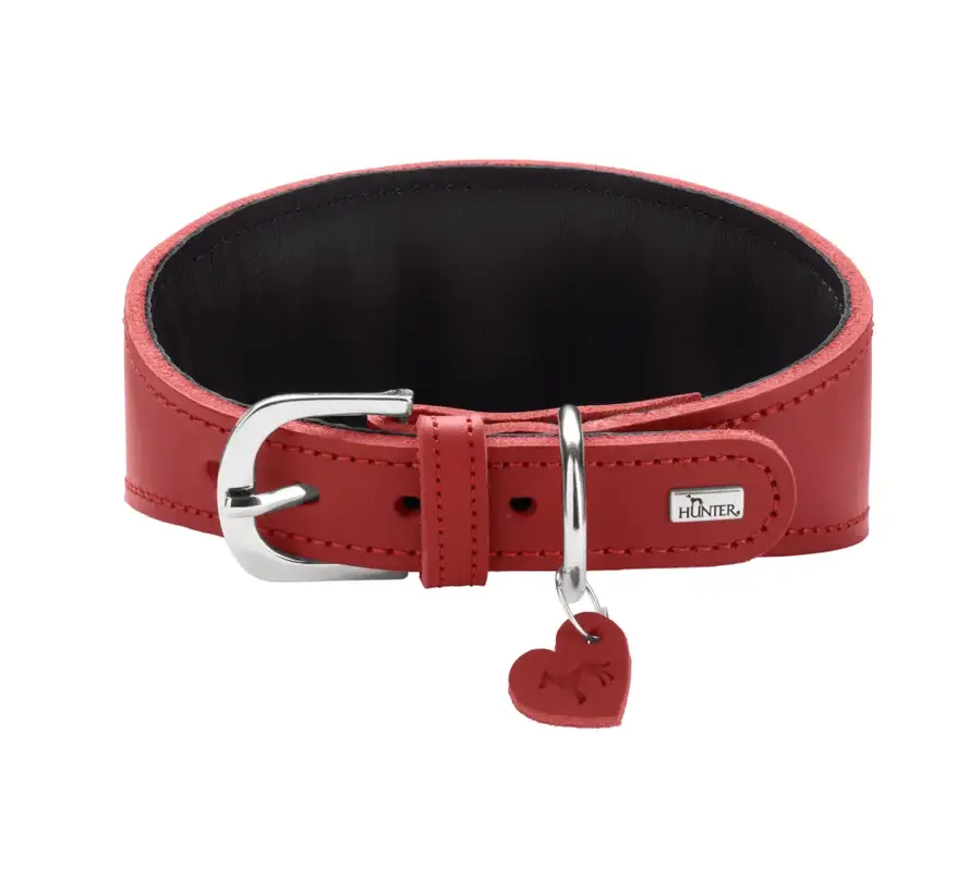 Greyhound Collar Love Red