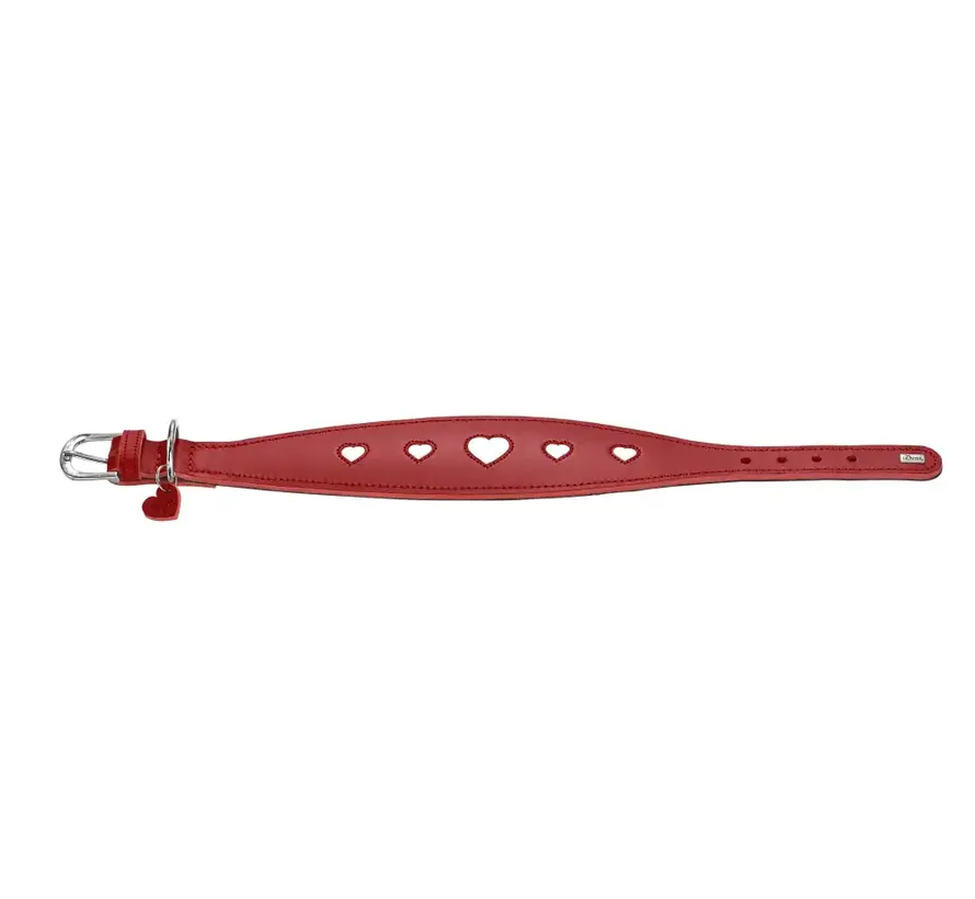 Windhondenhalsband Love Rood