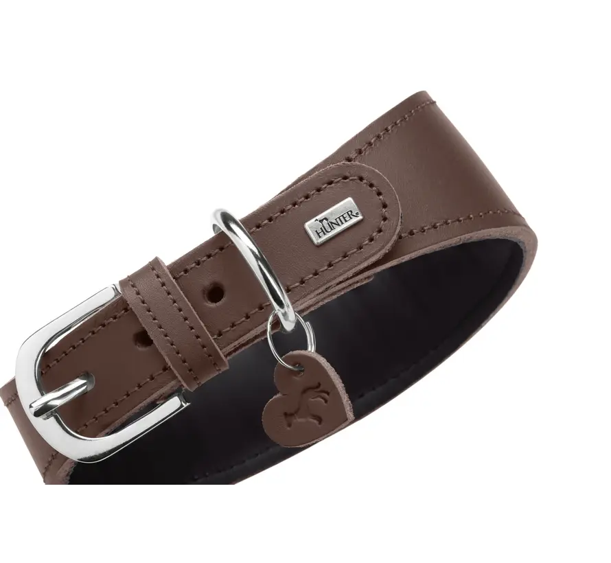 Greyhound Collar Love Brown
