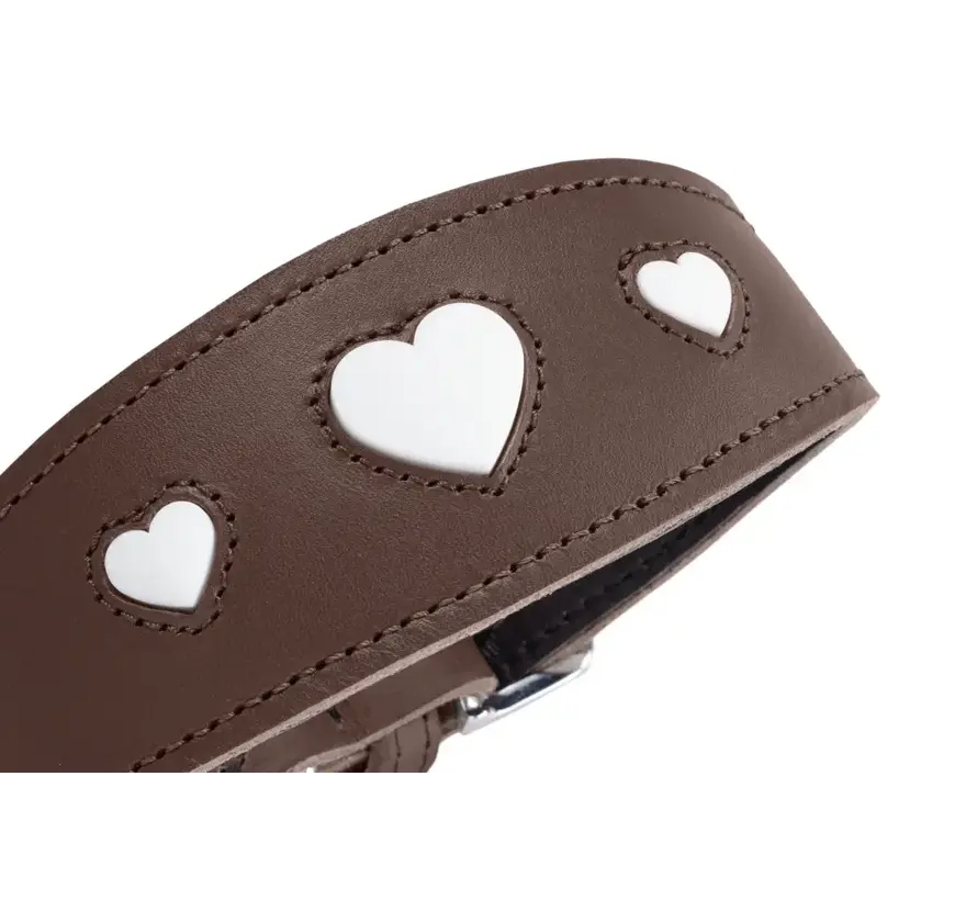 Windhondenhalsband Love Bruin