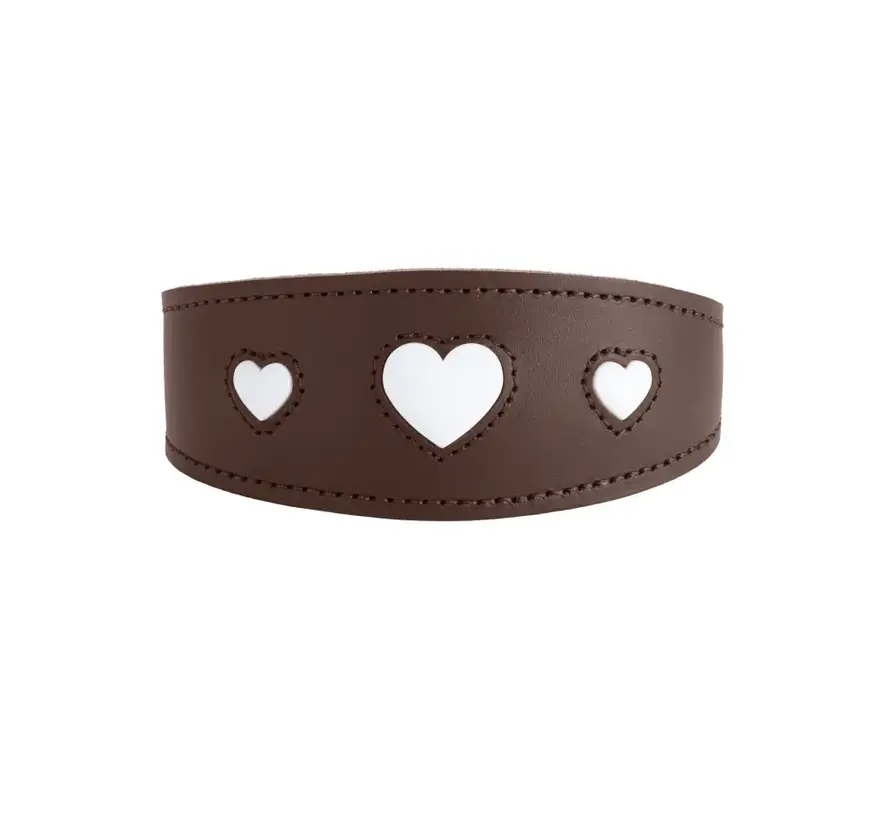Windhondenhalsband Love Bruin