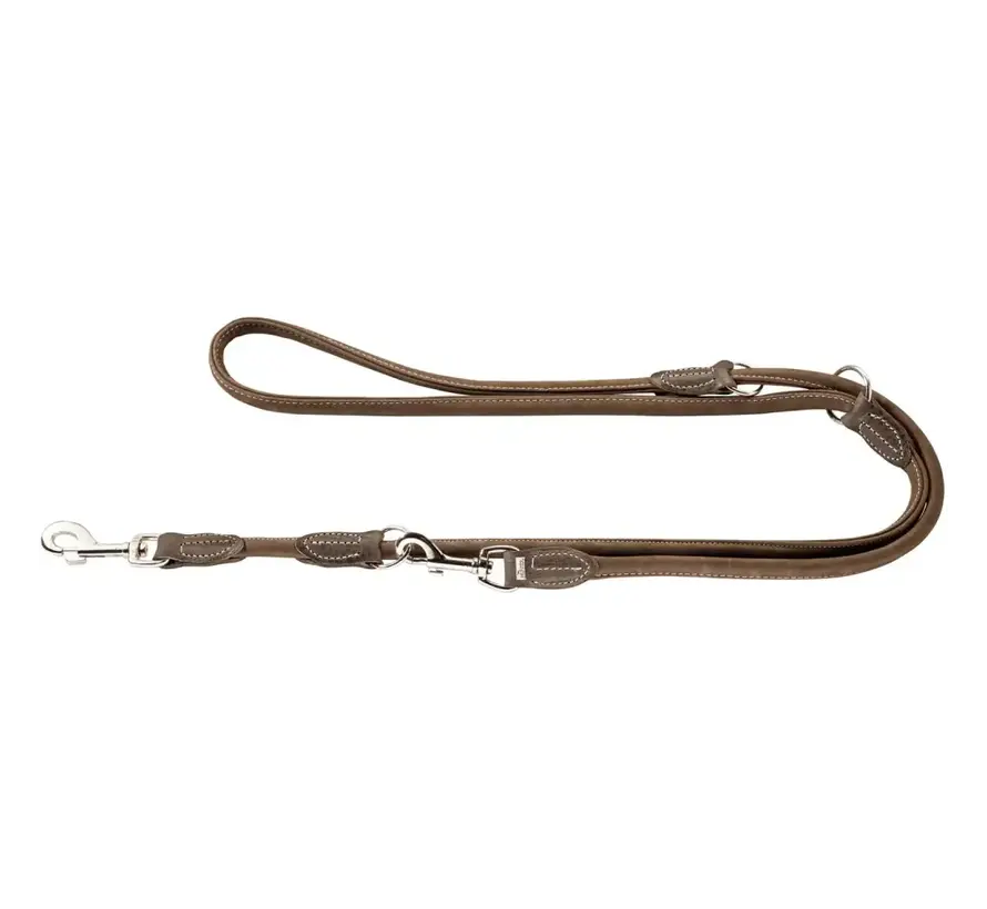 Adjustable Dog Leash Hunting Round & Soft Brown