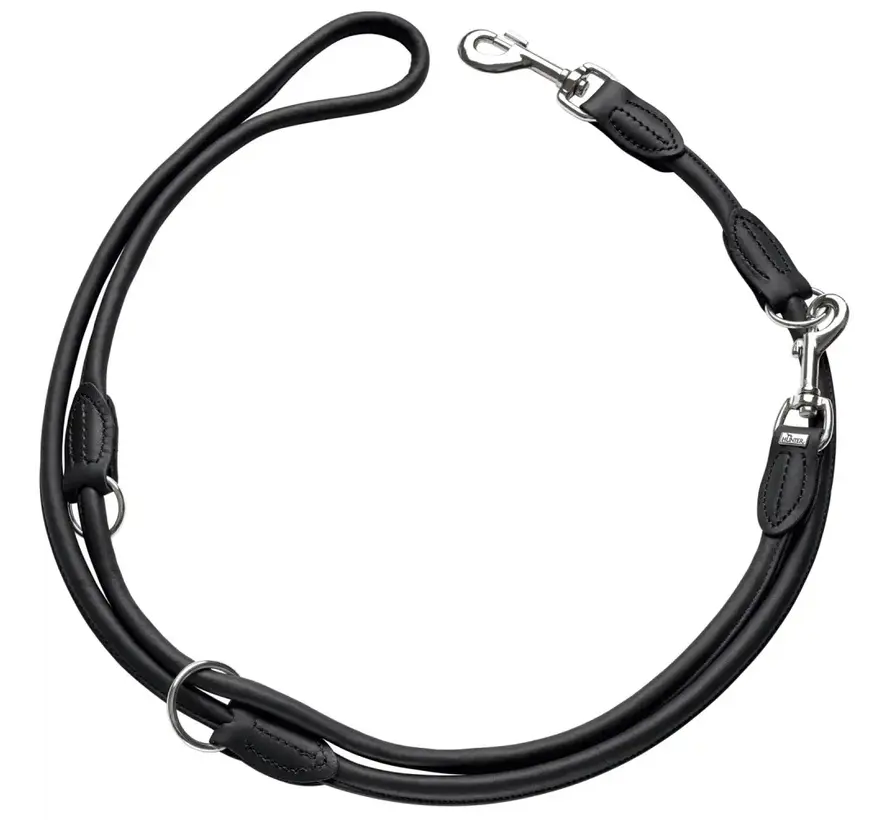 Adjustable Dog Leash Round & Soft Black