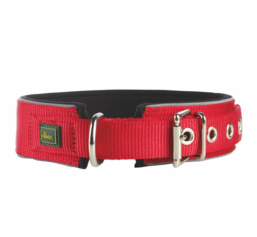 Dog Collar Neoprene Reflect Red