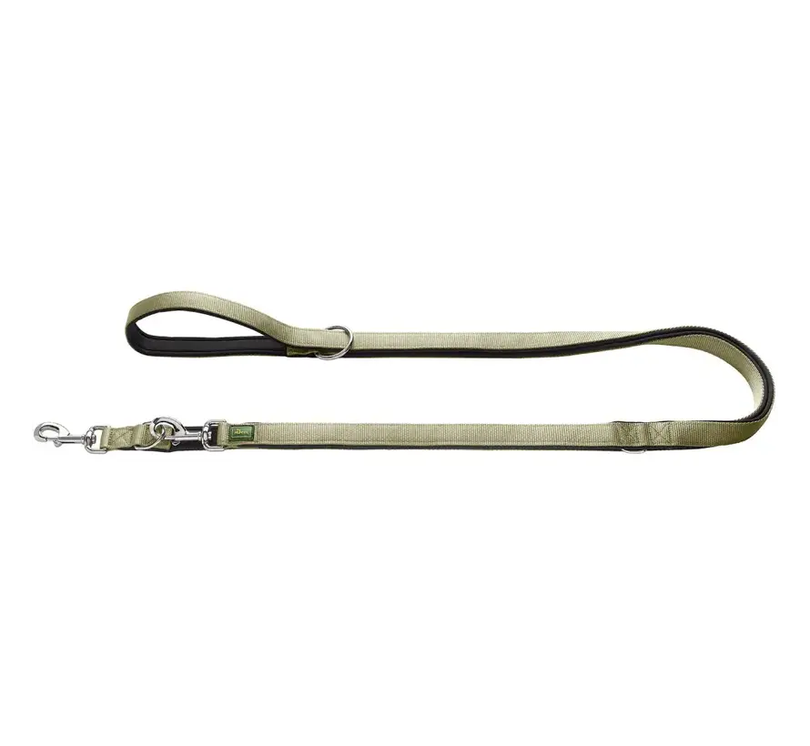 Adjustable Neoprene Dog Leash Olive