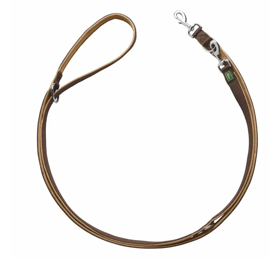 Adjustable Neoprene Dog Leash Brown