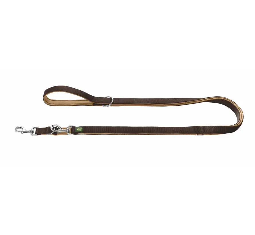 Adjustable Neoprene Dog Leash Brown