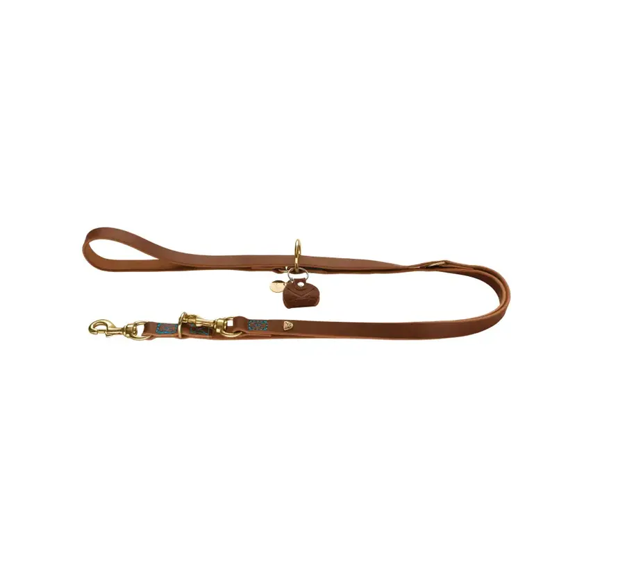 Adjustable Dog Leash Sansibar Cognac