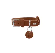 Hunter Hondenhalsband Viborg Cognac met Geïntegreerde AirTag-houder