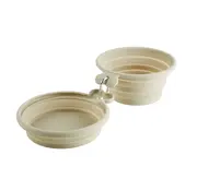 Hunter Foldable Drinking and Feeding Bowls List Beige