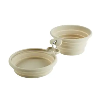 Hunter Opvouwbare Drink- en Voerbakjes List Beige