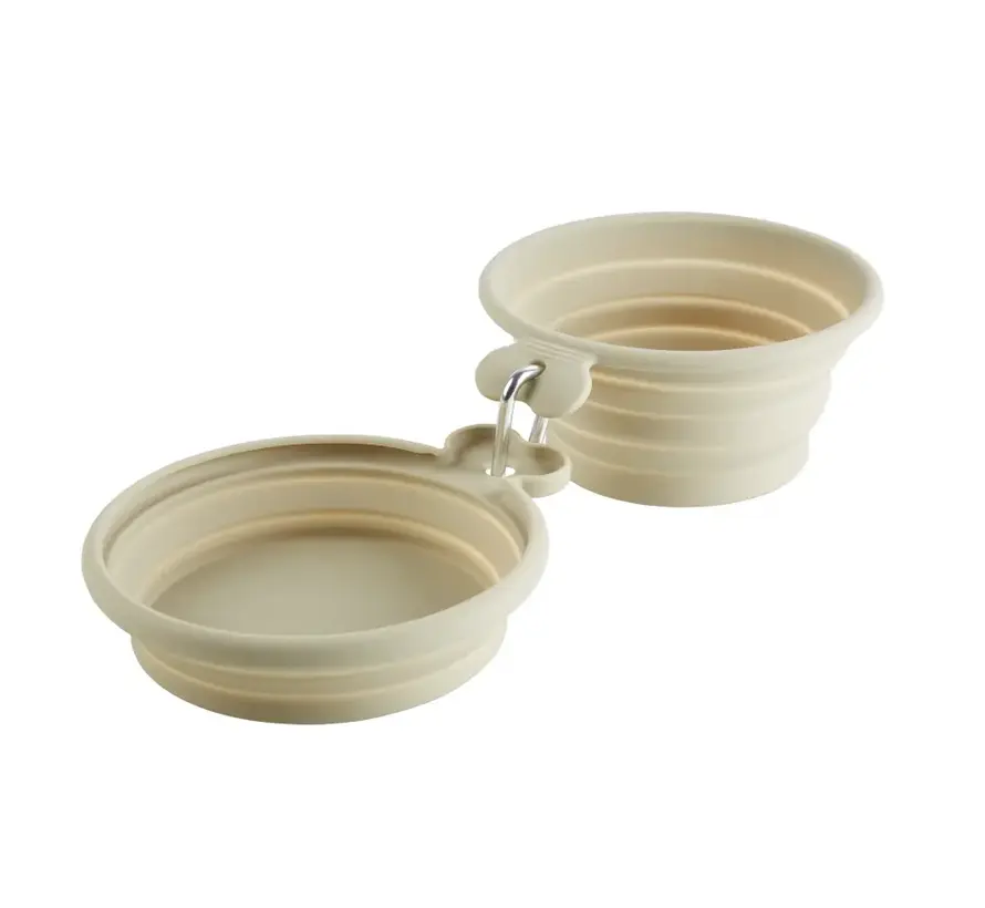 Opvouwbare Drink- en Voerbakjes List Beige