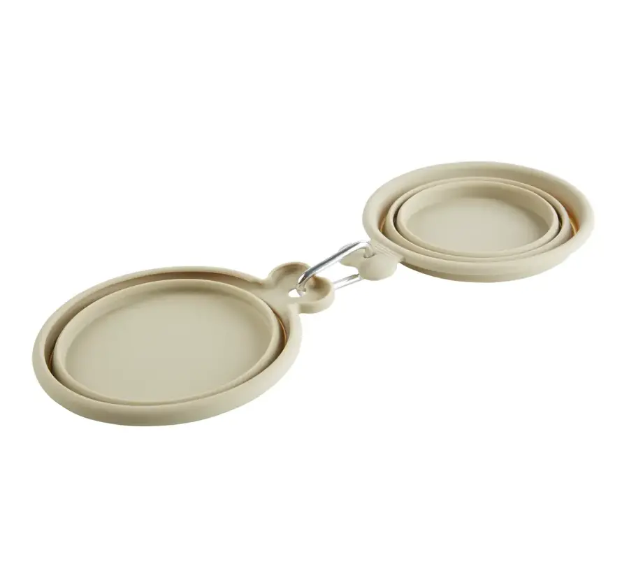 Foldable Drinking and Feeding Bowls List Beige
