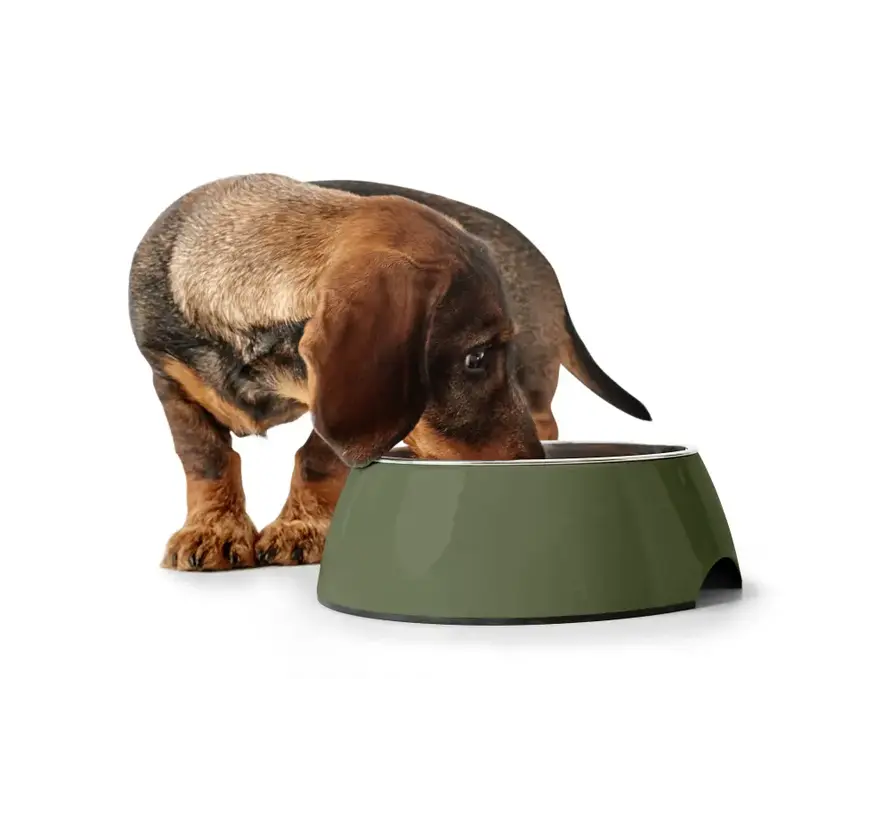 Drinkbak / Voerbak Melamine Khaki