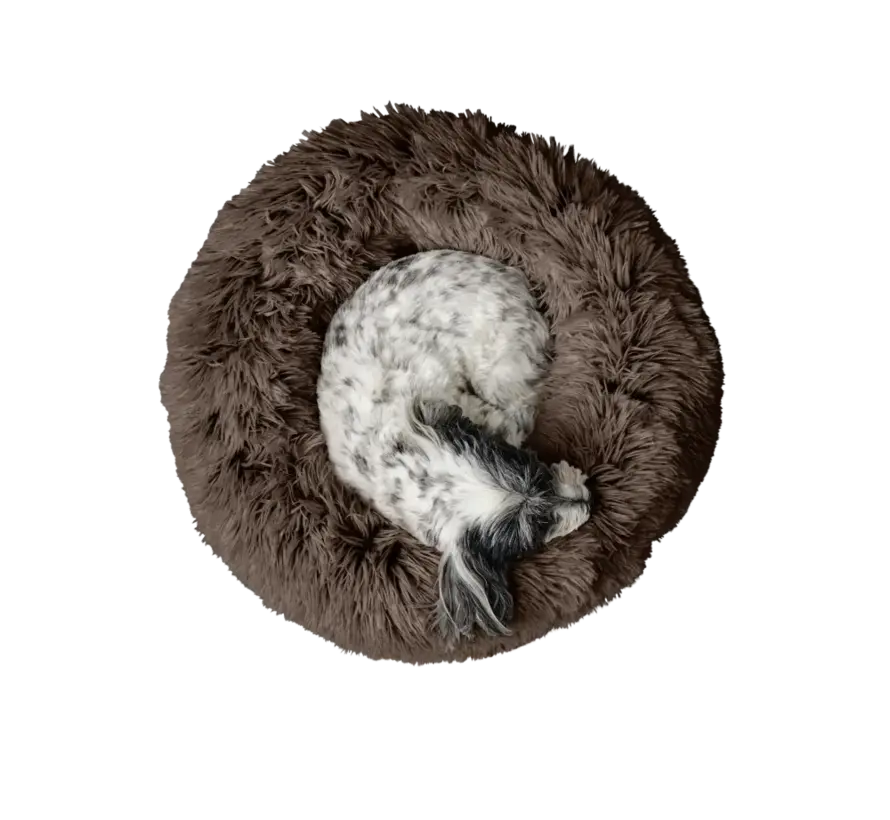 Dog Bed Donut Loppa Dark Brown