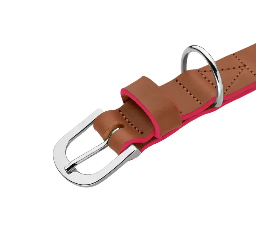 Hondenhalsband Garda Cognac & Roze