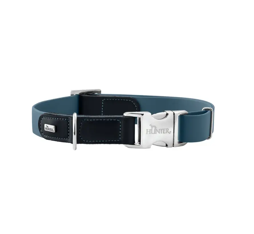 Hondenhalsband Wolmar Alu Strong BioThane® Blauw