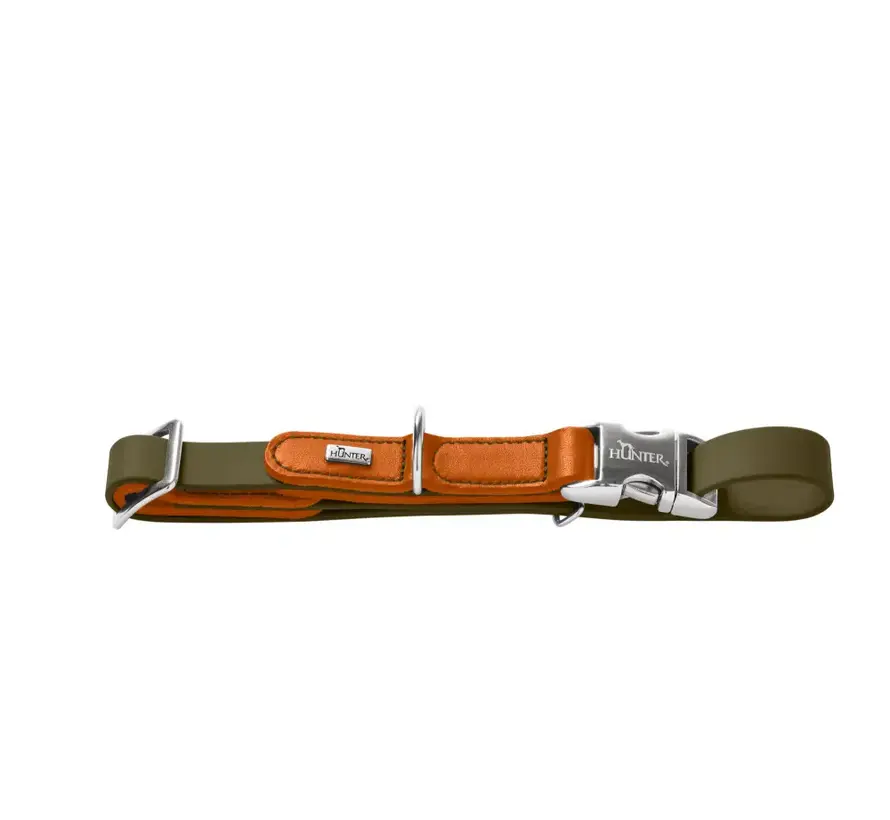 Hondenhalsband Wolmar Alu Strong BioThane® Khaki