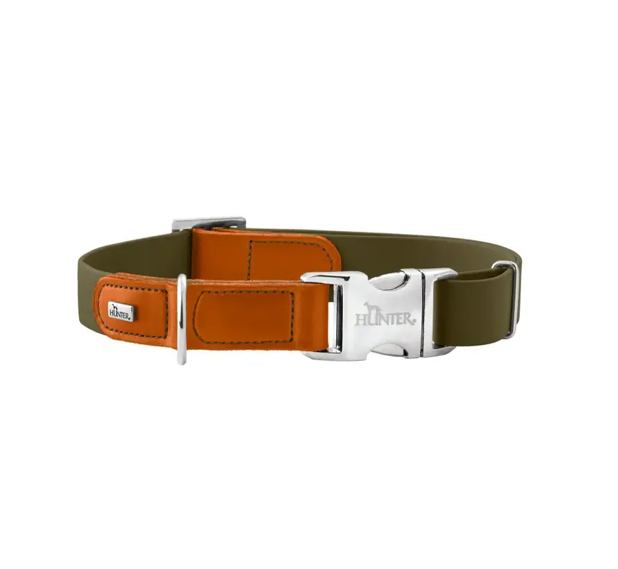Dog Collar Wolmar Alu Strong BioThane® Khaki