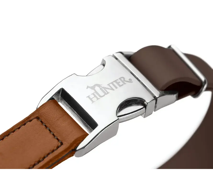 Hondenhalsband Wolmar Alu Strong BioThane® Bruin
