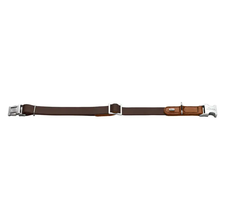 Hondenhalsband Wolmar Alu Strong BioThane® Bruin