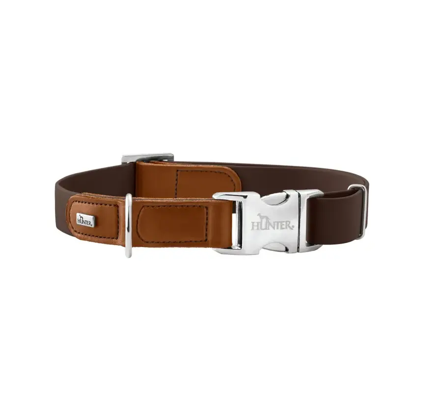 Dog Collar Wolmar Alu Strong BioThane® Brown