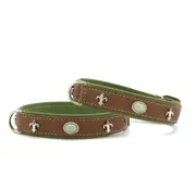 Maul Hondenhalsband Ibiza Mokka - Lime
