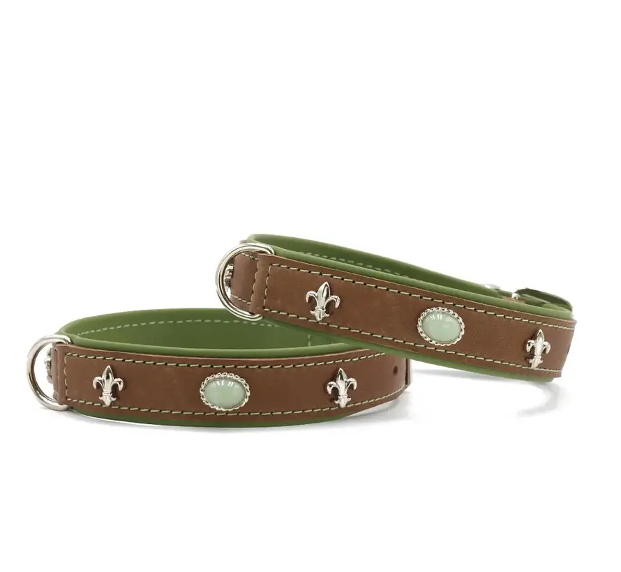 Hondenhalsband Ibiza Mokka - Lime