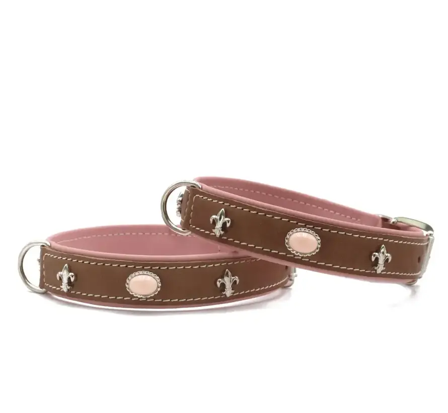 Hondenhalsband Ibiza Mokka - Flamingo