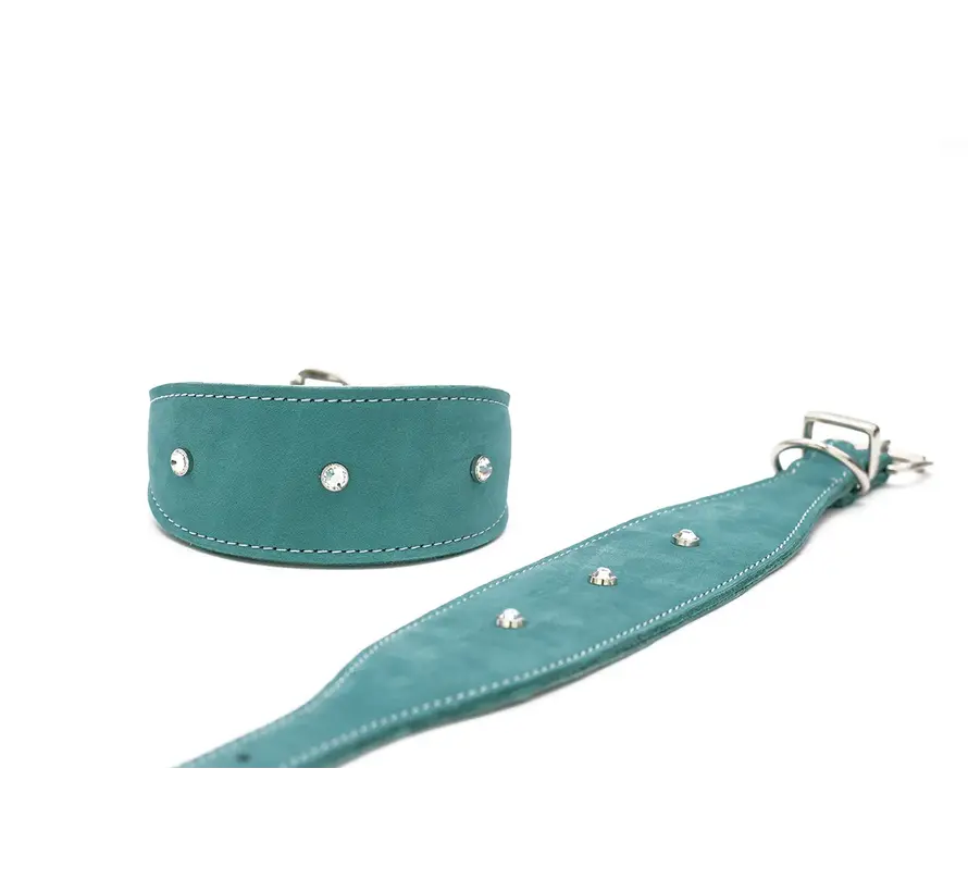 Windhondenhalsband Diamond Petrol