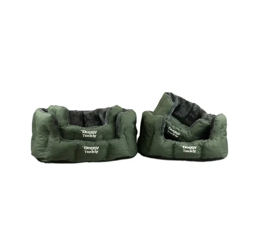 Dog Bed Teddy Strong Dark Green
