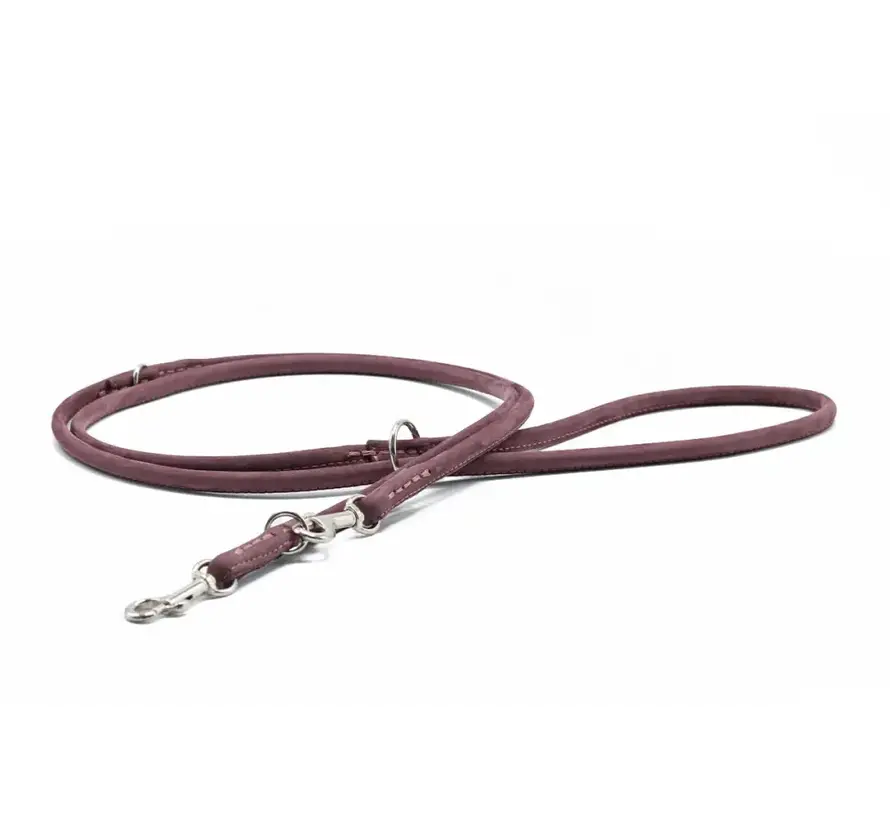 Hondenriem Nubuck Aubergine