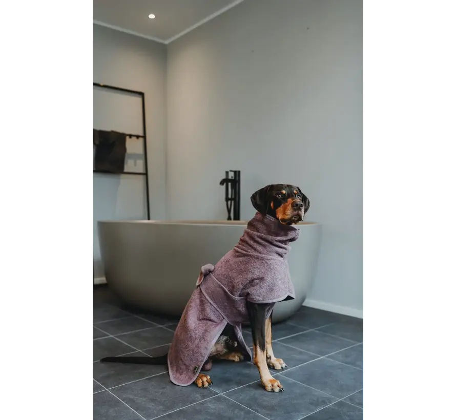 Dog Bathrobe Riga Old Rose