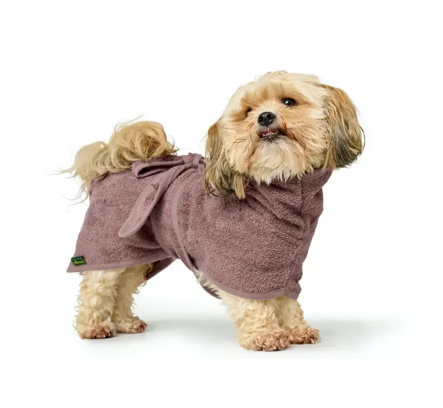 Dog Bathrobe Riga Old Rose