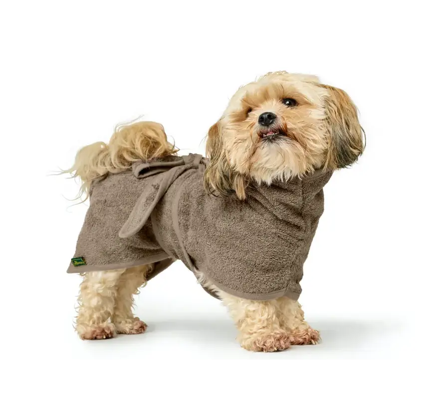 Dog Bathrobe Riga Taupe