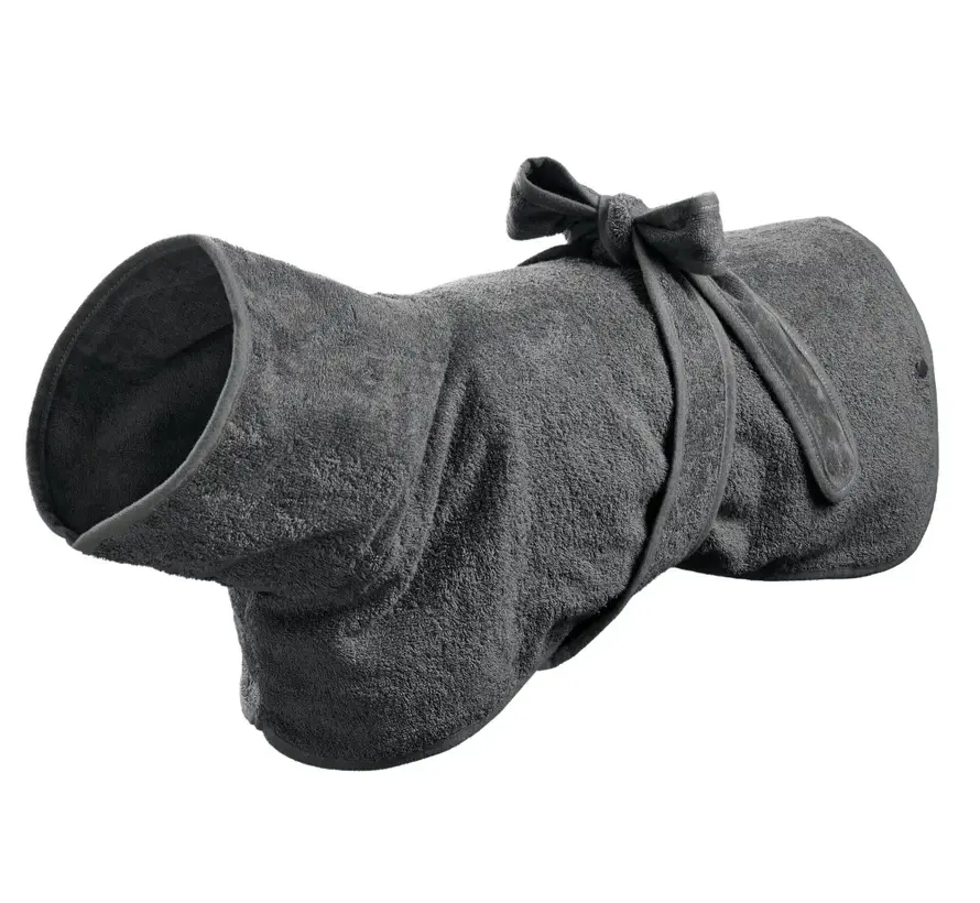 Dog Bathrobe Riga Grey